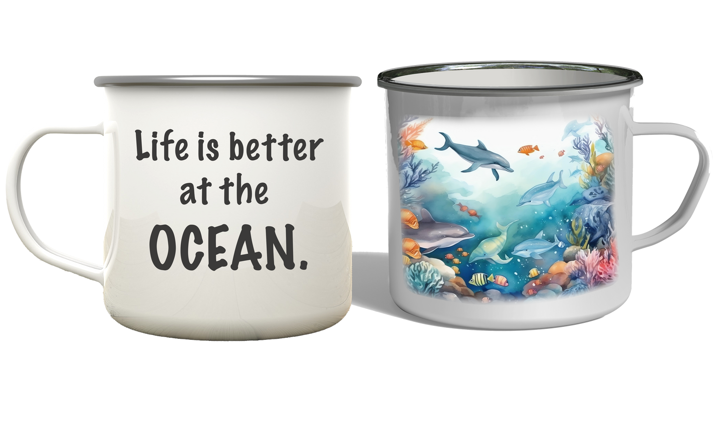 Life is better at the Ocean Camping Mug