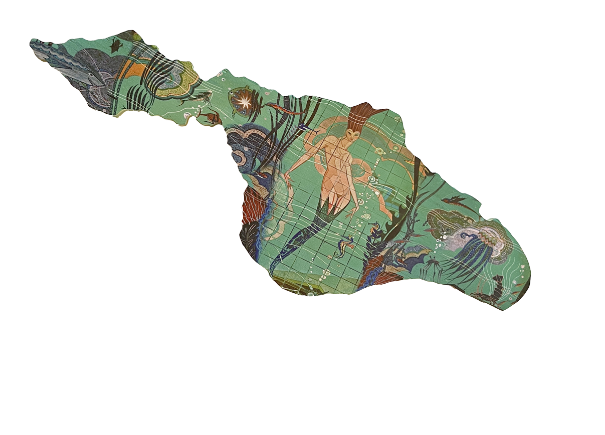Catalina Island Map Wooden Plaque