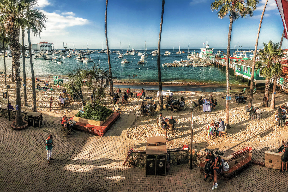 15 - Beach Dining — Catalina Island photograph by Juan Rodriguez