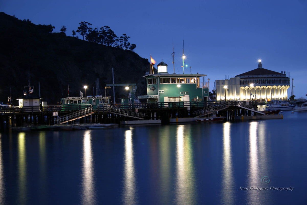 21 - Casino & Pier at night — Catalina Island photograph by Juan Rodriguez